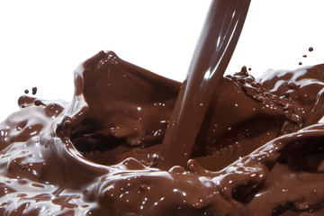 pouring chocolate