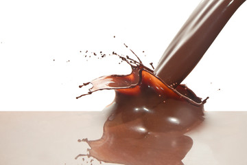 pouring chocolate