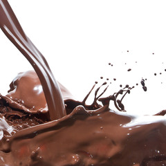 pouring chocolate