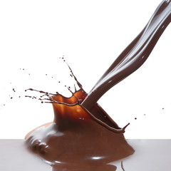 pouring chocolate