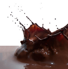 pouring chocolate