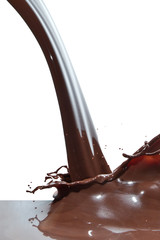pouring chocolate