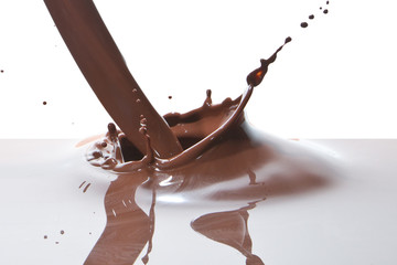 pouring chocolate