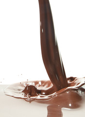pouring chocolate