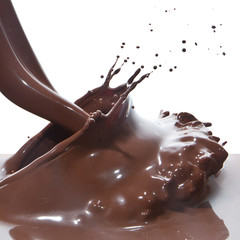 pouring chocolate