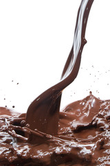 pouring chocolate