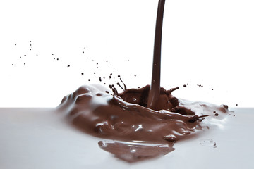pouring chocolate