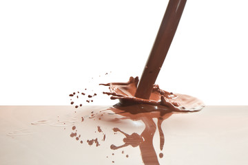 pouring chocolate
