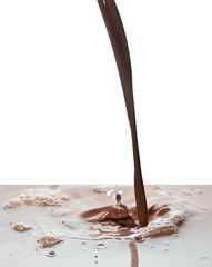 pouring chocolate