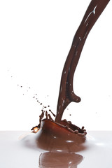 pouring chocolate