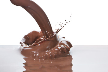 pouring chocolate