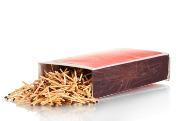 box of matches isolated on white