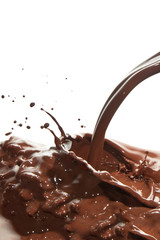 pouring chocolate