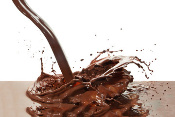 pouring chocolate