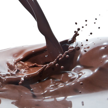 pouring chocolate
