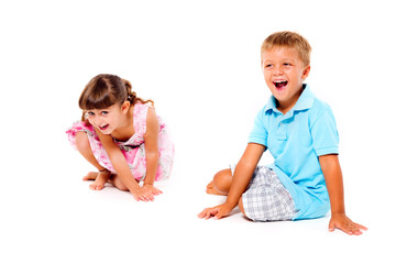 boy and girl smiling