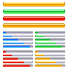 Indicator of progress in different colors