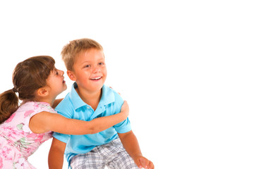 boy and girl smiling