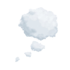 Cloud in shape of a thinking bubble