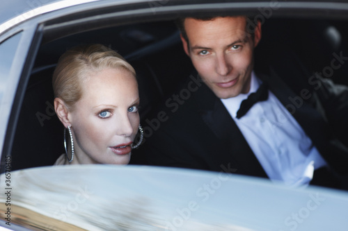 Celebrities Sitting In Backseat Of Car Stock Photo And Royalty Free