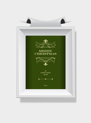 Picture frame with Christmas sign.