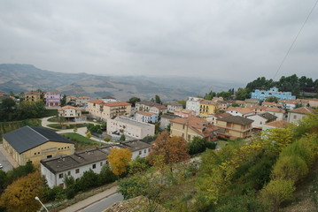 Obraz premium new houses of Montefiore dell'Aso, Italy