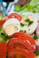 Delicious fresh salad with tomatoes