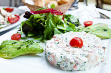 Fresh salmon salad