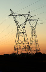 Silhoutte of Electrical Pylon