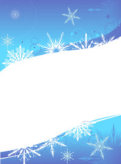 Fototapeta na wymiar blue and white snowflake illustration