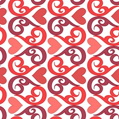 Seamless ornament love pattern