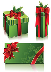 Vector set of christmas boxes