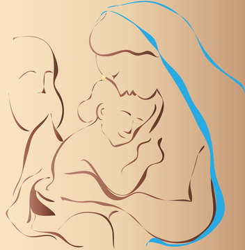 Holy Family stylized