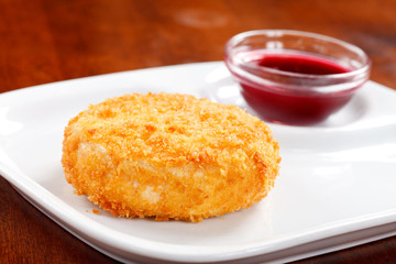 camembert with cranberry sauce