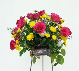 Beautiful bouquet of fresh vibrant arranged
