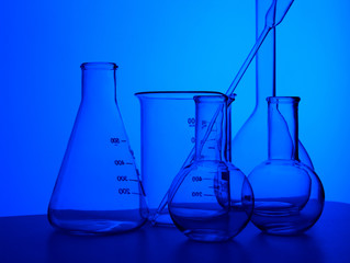 Chemistry laboratory equipment and glass tubes