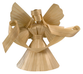wooden angel sculpture