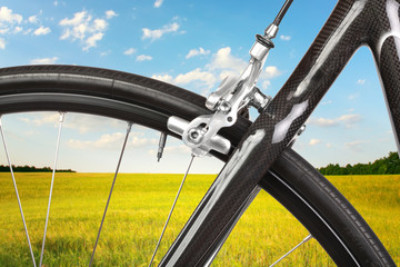 detail of road bicycle