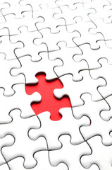 Obraz premium ジグソーパズル 赤