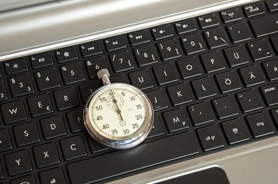 Uhr Tastatur Notebook