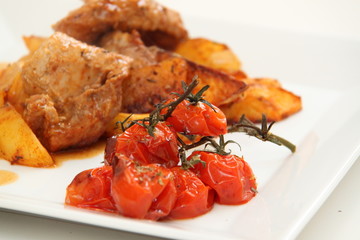 pork roast with potatoes