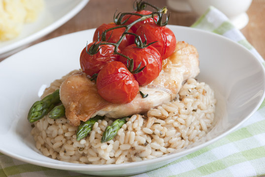Chicken with risotto