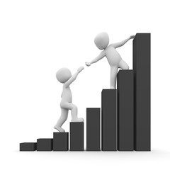 business chart showing financial success at the stock market