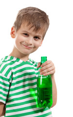 Boy drinking water