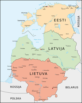 Baltische Staaten, Estland, Lettland, Litauen