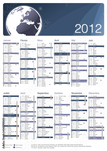 calendrier des lunes 2012