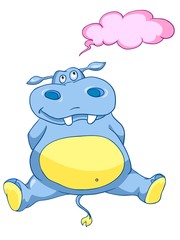 Cartoon Character Hippopotamus