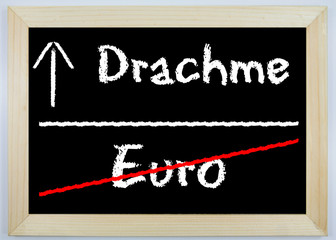 Schild - Euro / Drachme