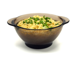 Instant noodles in bowl