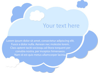 Light blue cloud for your text